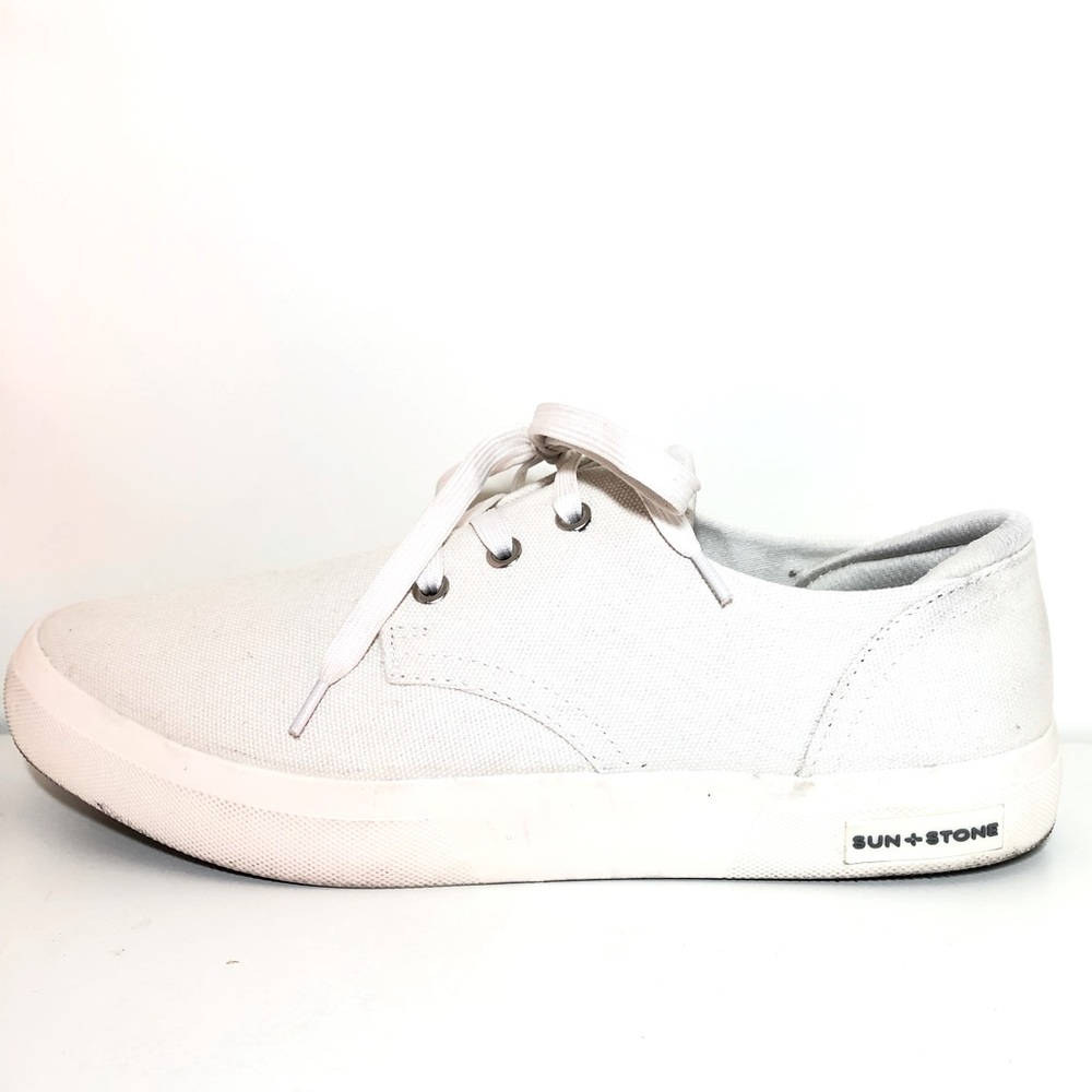 Sun + Stone White Sneakers Comfortable and Versatile